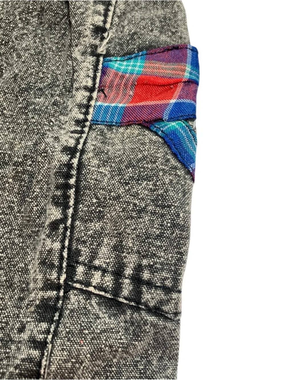 Vintage 80s Coca-Cola Toddler Overalls Acid Wash Plaid 2T - Picture 6 of 13